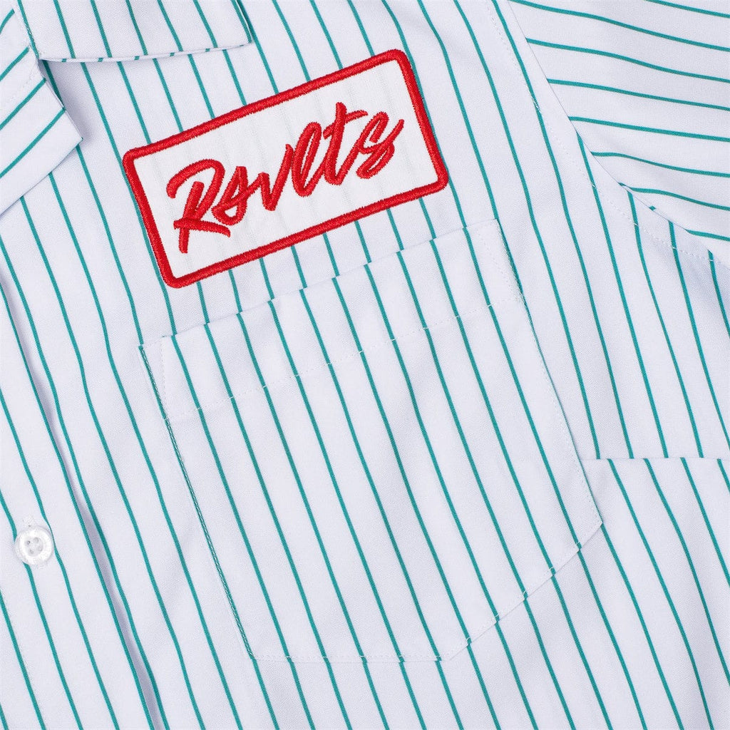 RSVLTS Full Service Women's KUNUFLEX Short Sleeve Shirt in Blue — detail 5