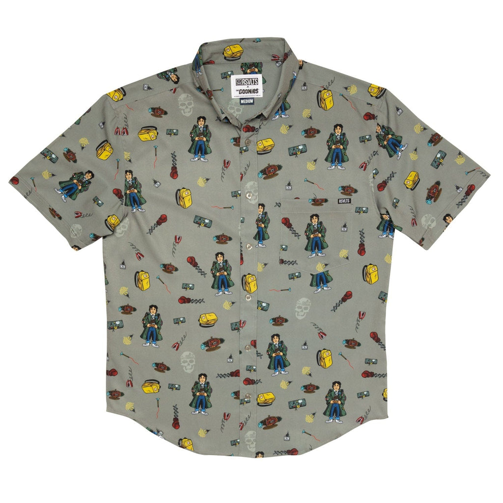 RSVLTS Data’s Great Inventions KUNUFLEX Short Sleeve Shirt in Green — detail 4