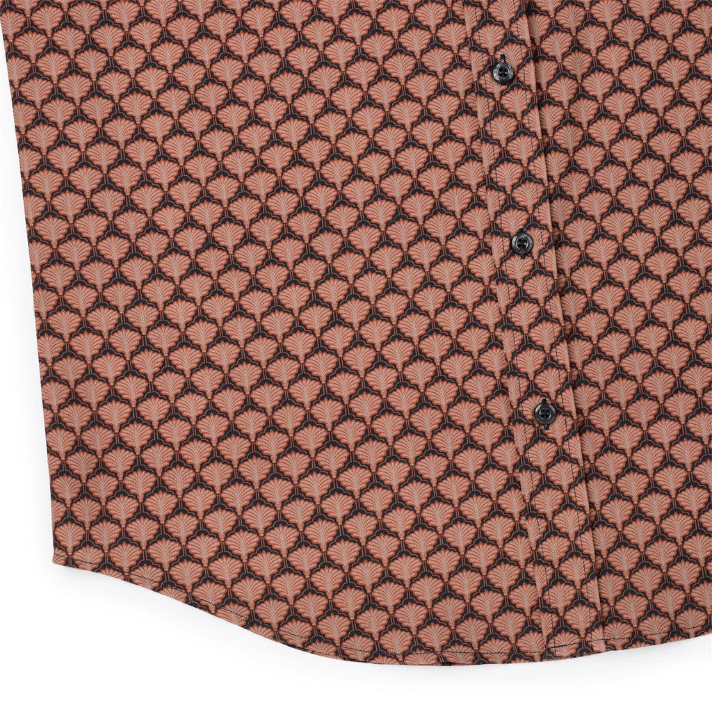 RSVLTS Deco Daze KUNUFLEX Short Sleeve Shirt in Brown — detail 8