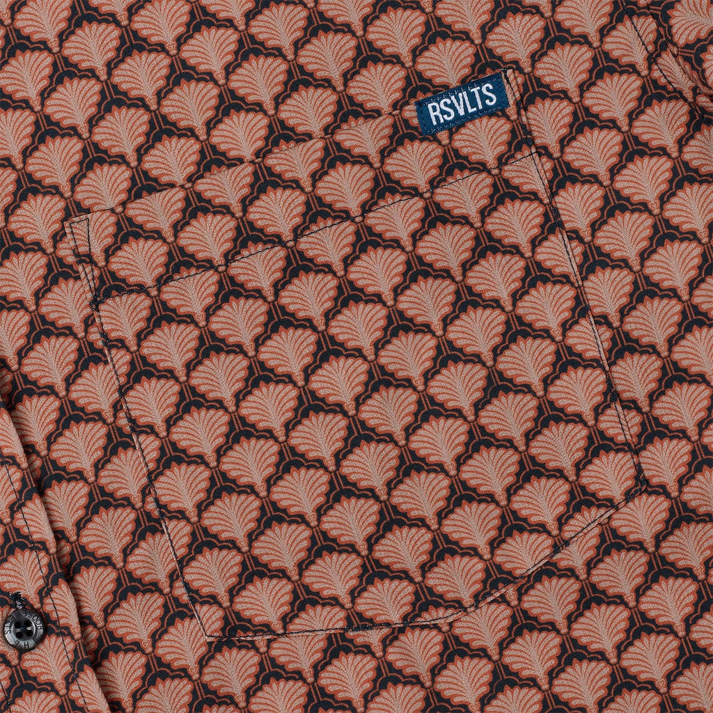 RSVLTS Deco Daze KUNUFLEX Short Sleeve Shirt in Brown — detail 6