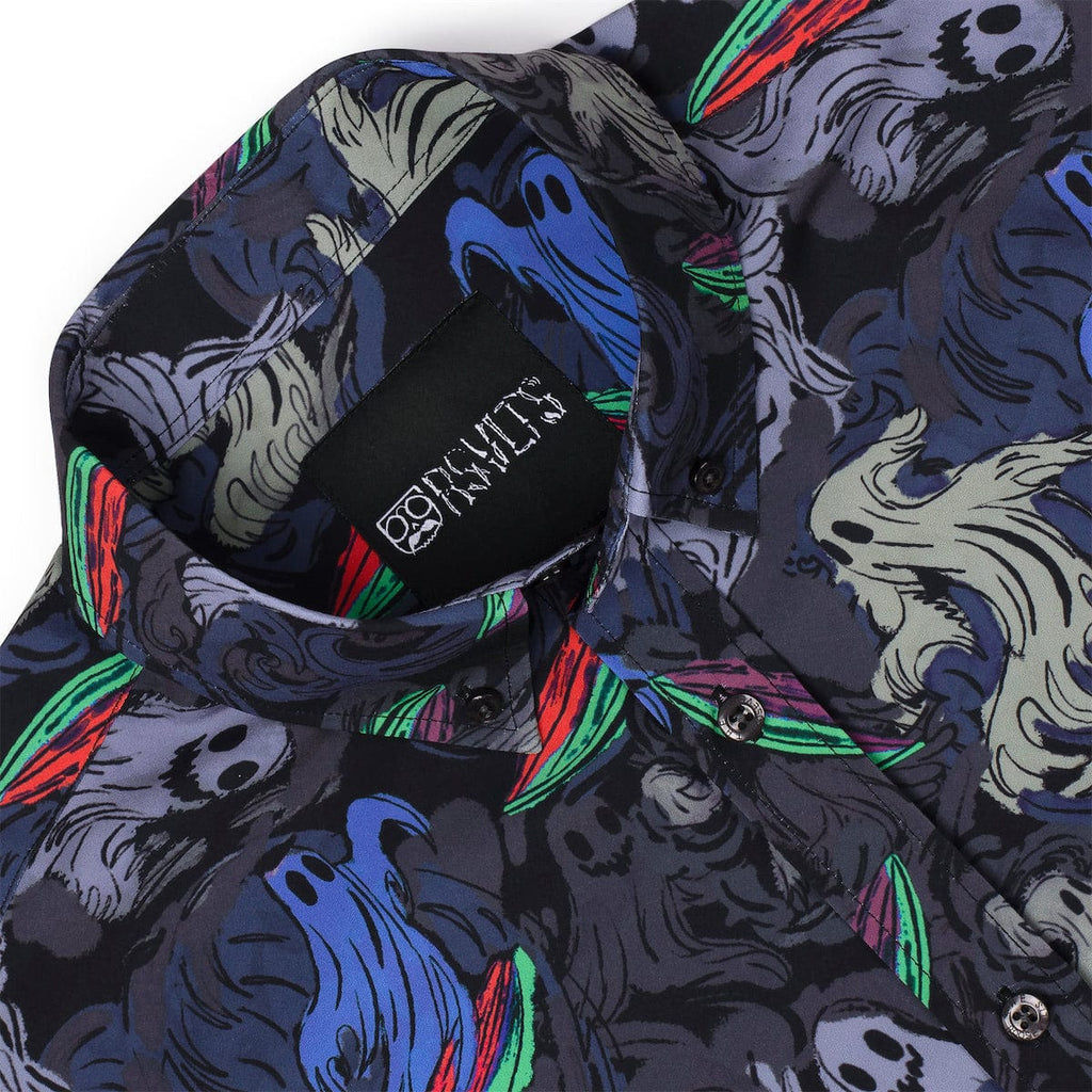 RSVLTS The Dead Shred KUNUFLEX Short Sleeve Shirt in Black — detail 6