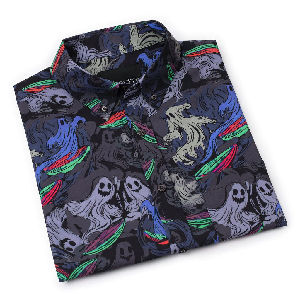 RSVLTS The Dead Shred KUNUFLEX Short Sleeve Shirt in Black — detail 8