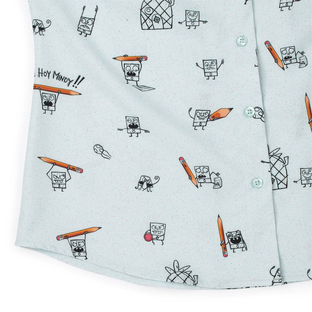 RSVLTS Me Hoy Minoy!! Women's KUNUFLEX Short Sleeve Shirt in Blue — detail 7