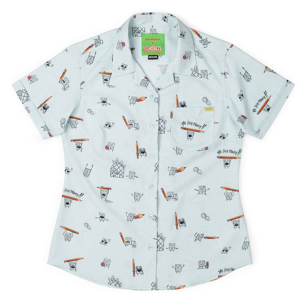 RSVLTS Me Hoy Minoy!! Women's KUNUFLEX Short Sleeve Shirt in Blue — detail 4