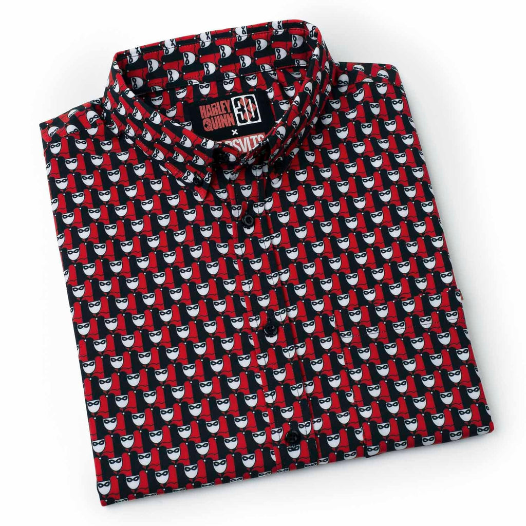 RSVLTS Lil Quinns KUNUFLEX Short Sleeve Shirt in Red — detail 7