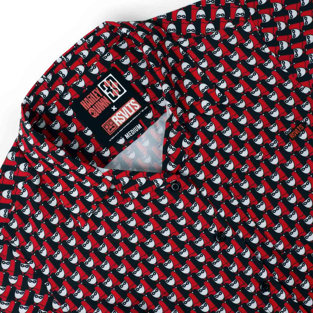 RSVLTS Lil Quinns KUNUFLEX Short Sleeve Shirt in Red — detail 8