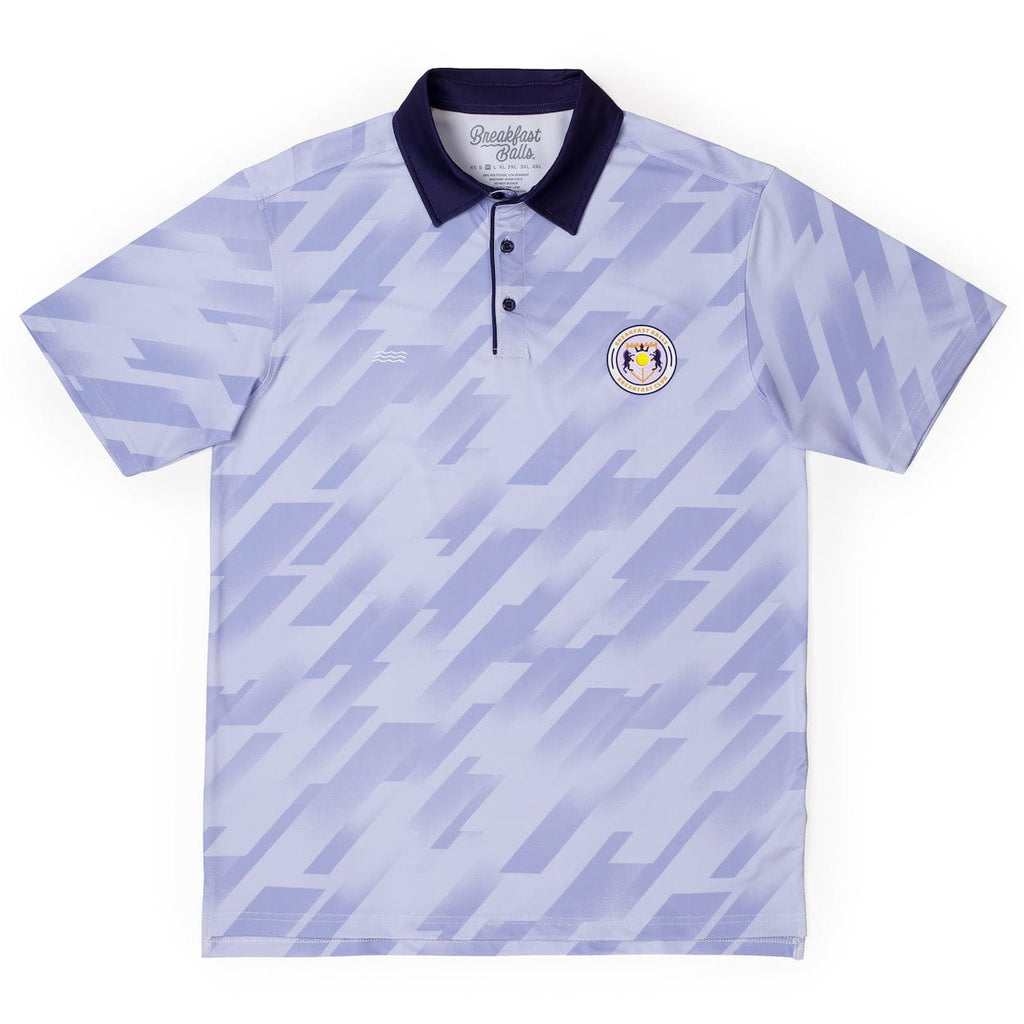 RSVLTS Breakfast Balls BC All-Day Polo in Purple — front view