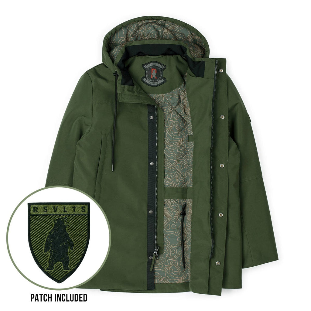 RSVLTS Olive Parka — front view