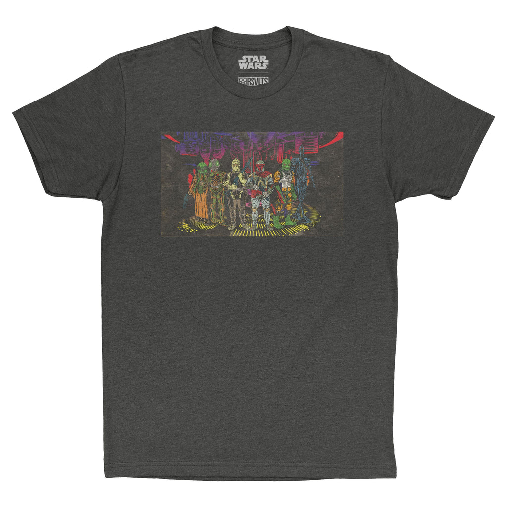 RSVLTS Bounty Hunters Crewneck Tee in Black — front view