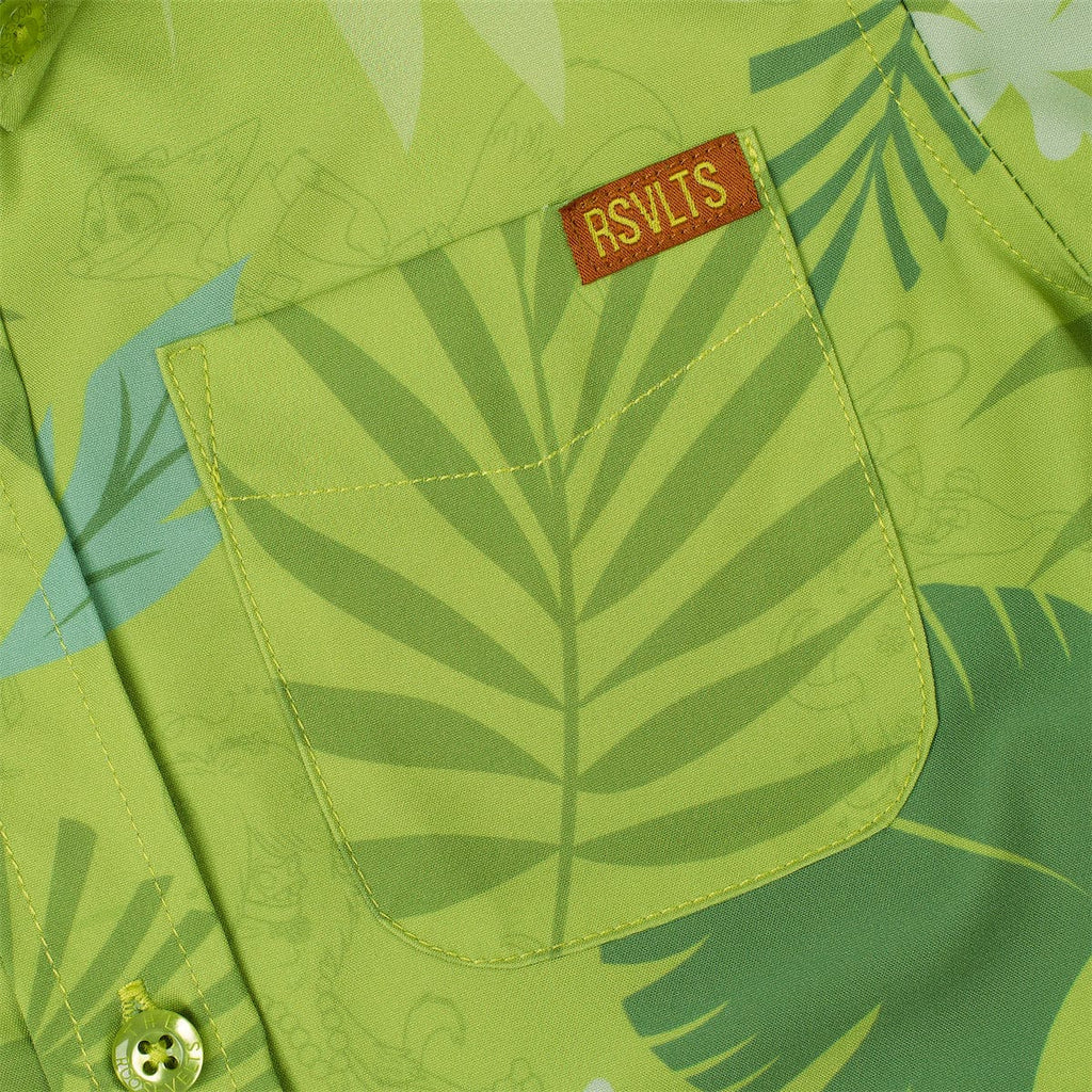 RSVLTS The Wilde Side Preschool KUNUFLEX Short Sleeve Shirt in Green — detail 5