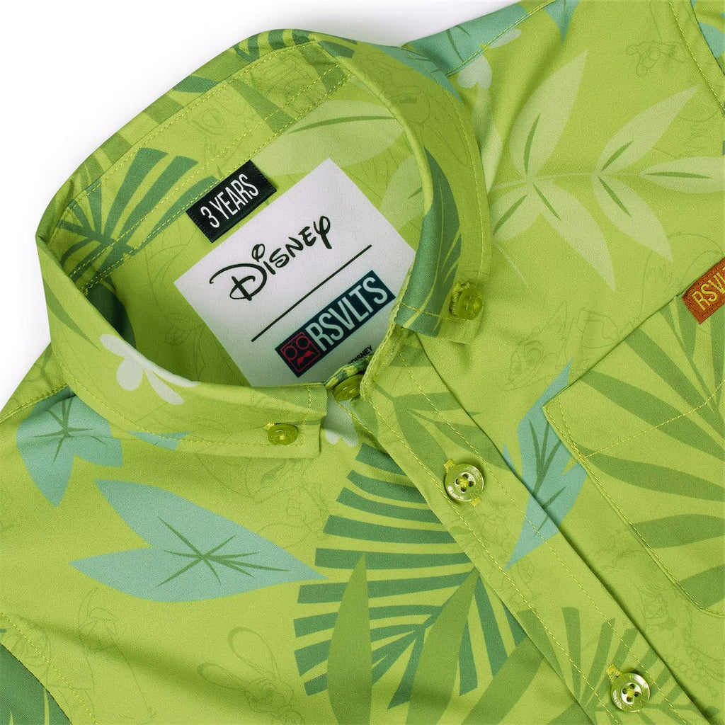 RSVLTS The Wilde Side Preschool KUNUFLEX Short Sleeve Shirt in Green — detail 6