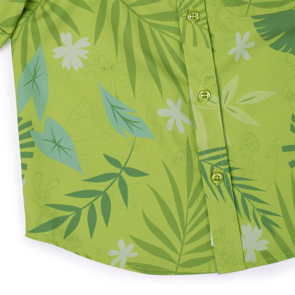 RSVLTS The Wilde Side Preschool KUNUFLEX Short Sleeve Shirt in Green — detail 7