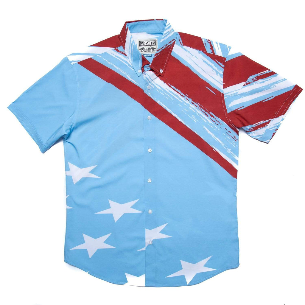 RSVLTS Official Uniform of 1992 KUNUFLEX Short Sleeve Shirt in Blue — detail 2