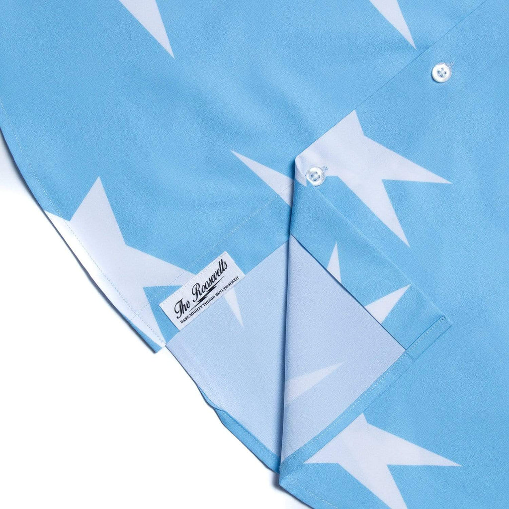 RSVLTS Official Uniform of 1992 KUNUFLEX Short Sleeve Shirt in Blue — detail 4