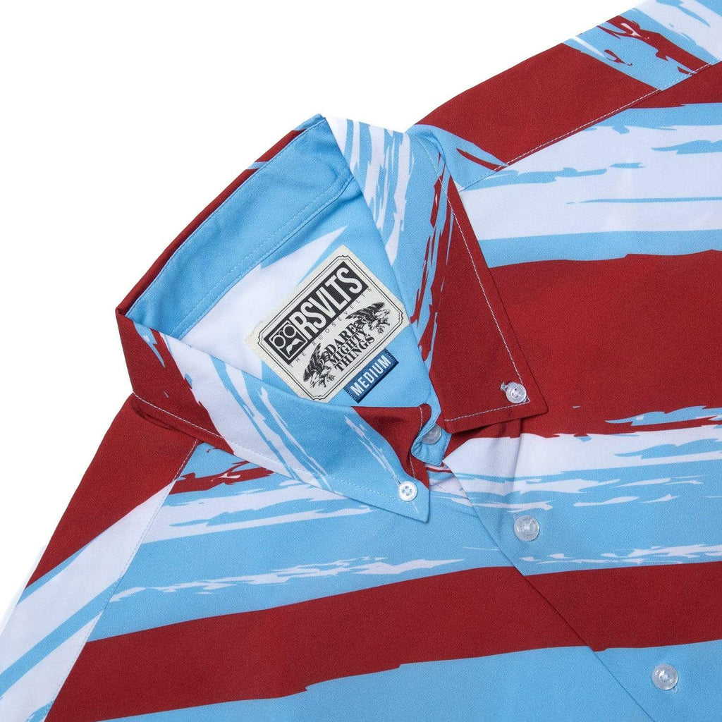 RSVLTS Official Uniform of 1992 KUNUFLEX Short Sleeve Shirt in Blue — detail 3