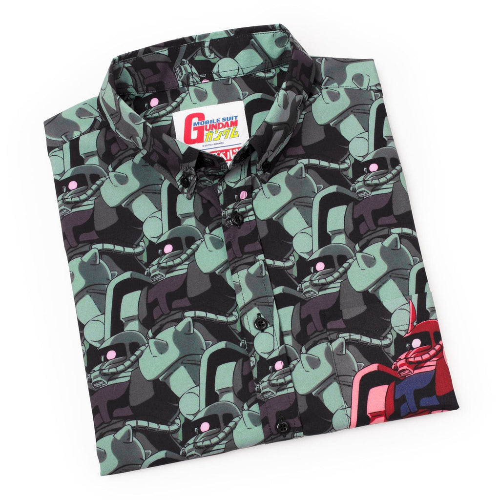 RSVLTS Zaku KUNUFLEX Short Sleeve Shirt in Green — detail 6