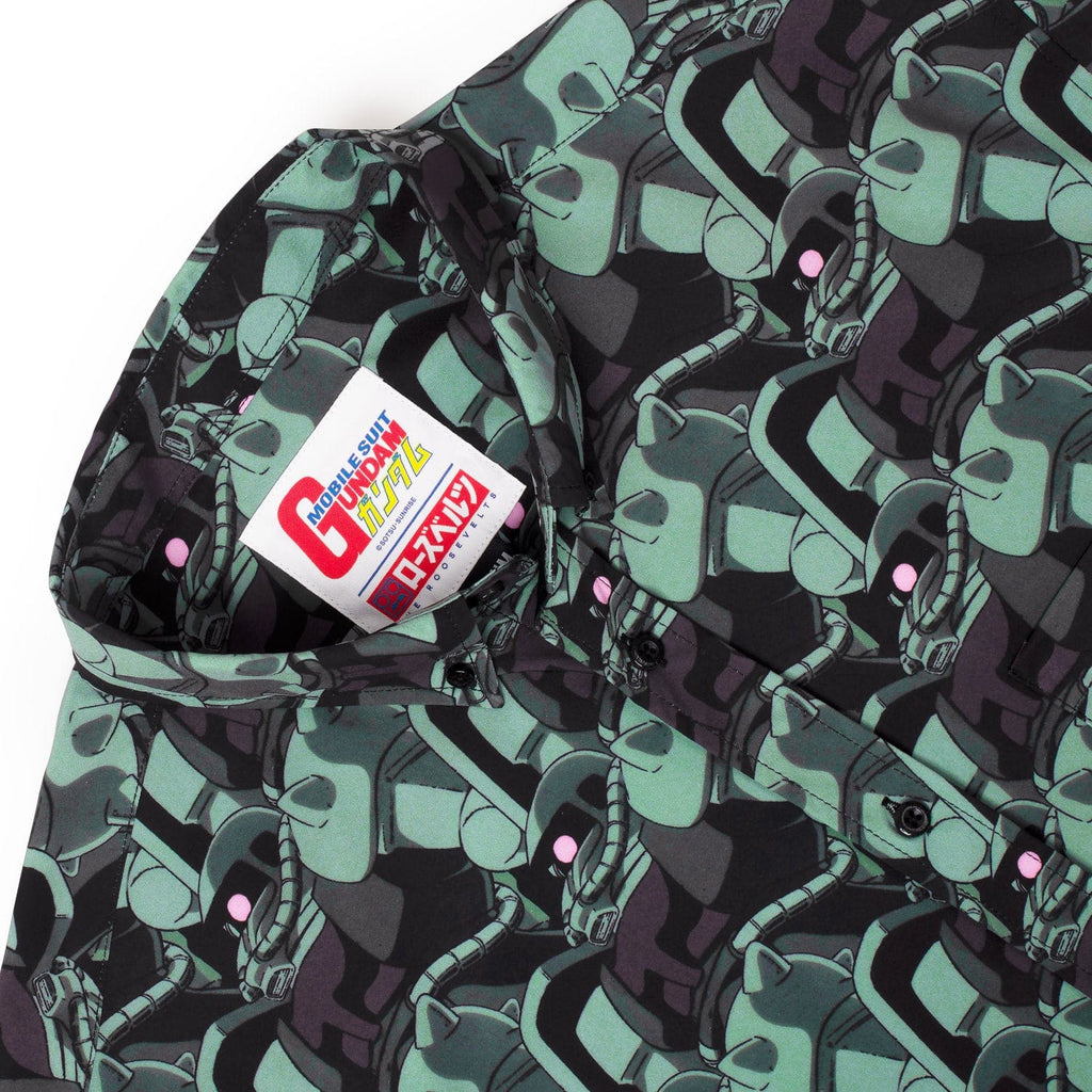 RSVLTS Zaku KUNUFLEX Short Sleeve Shirt in Green — detail 4