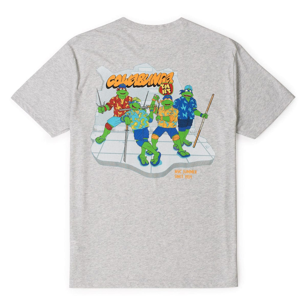 RSVLTS Summer in the City Crewneck Tee in Gray — front view