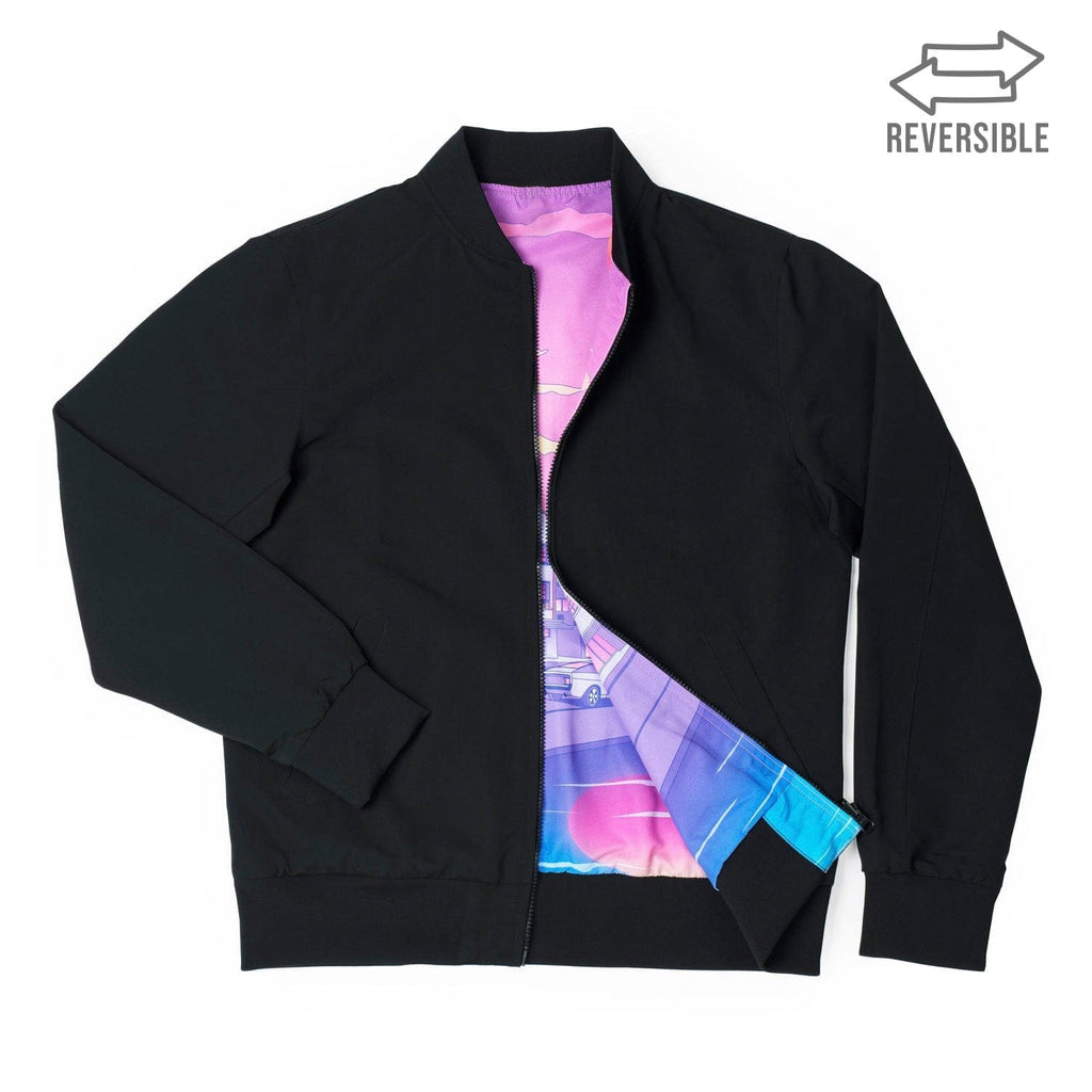 RSVLTS Vintage Vice Reversible Bomber Jacket in Black — detail 2