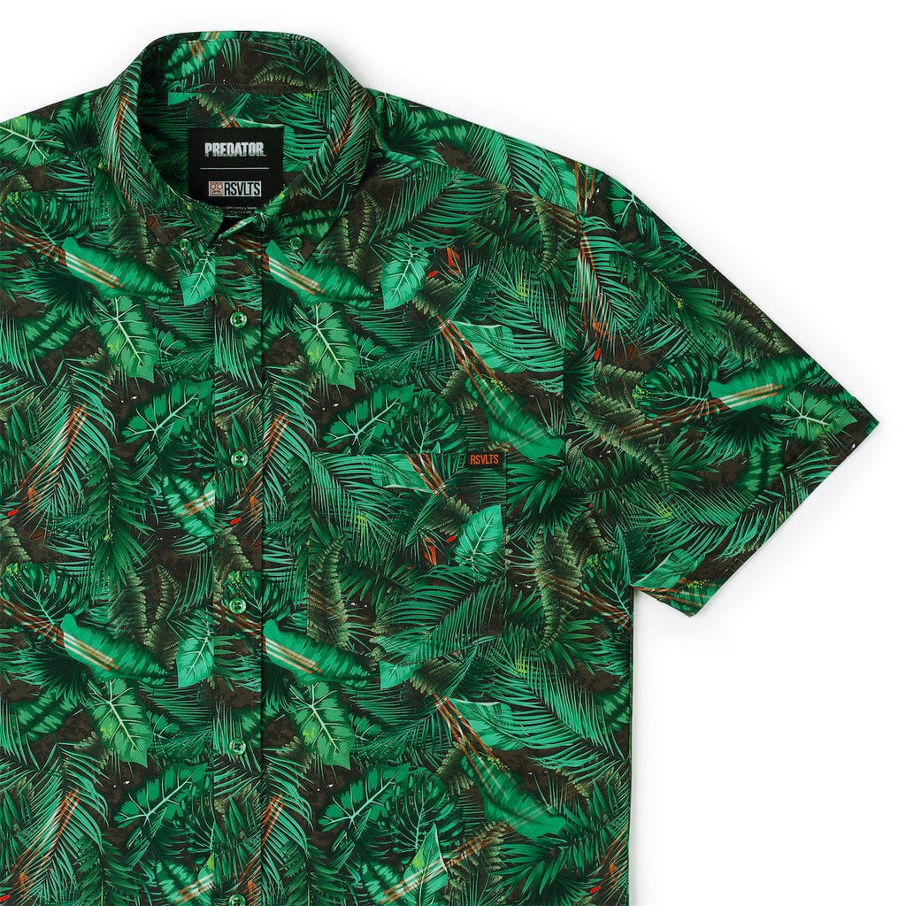 RSVLTS I See You KUNUFLEX Short Sleeve Shirt in Green — front view