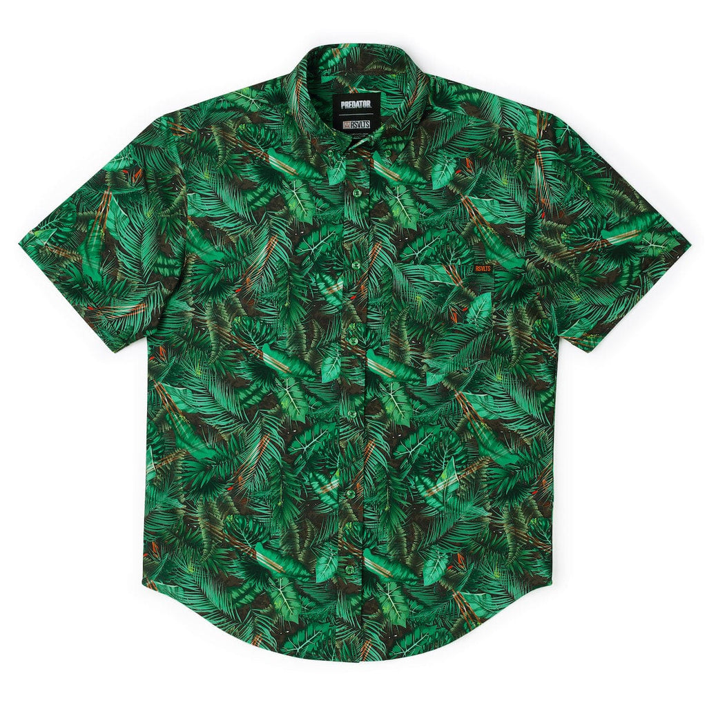 RSVLTS I See You KUNUFLEX Short Sleeve Shirt in Green — detail 5