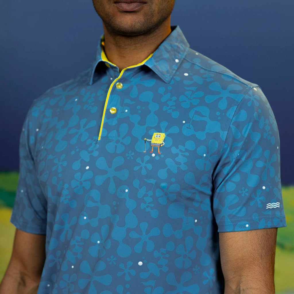 RSVLTS 18 Holes Later... All-Day Polo in Blue — front view