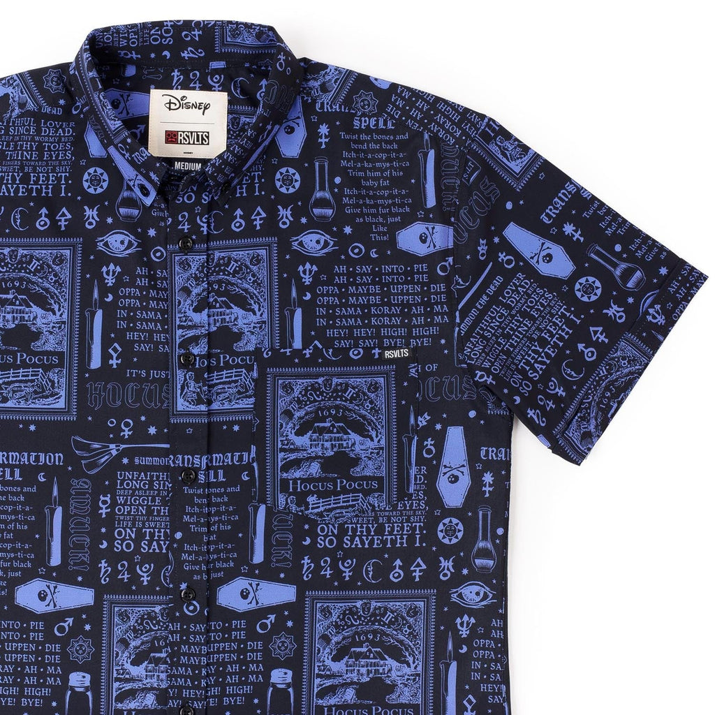 RSVLTS BooooooOOOOOK KUNUFLEX Short Sleeve Shirt in Black — front view