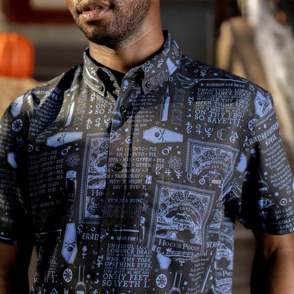 RSVLTS BooooooOOOOOK KUNUFLEX Short Sleeve Shirt in Black — detail 7