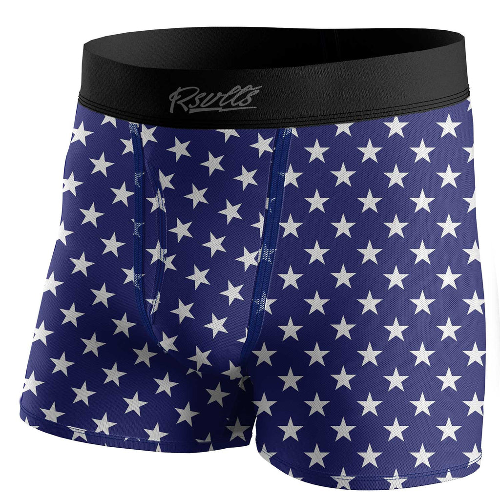 RSVLTS Hubble Single-Pack Boxer Briefs in Blue — front view