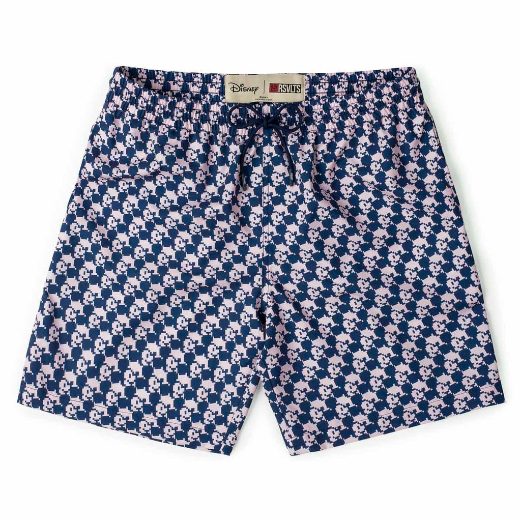 RSVLTS Pixel Pal Hybrid Shorts in Blue — front view