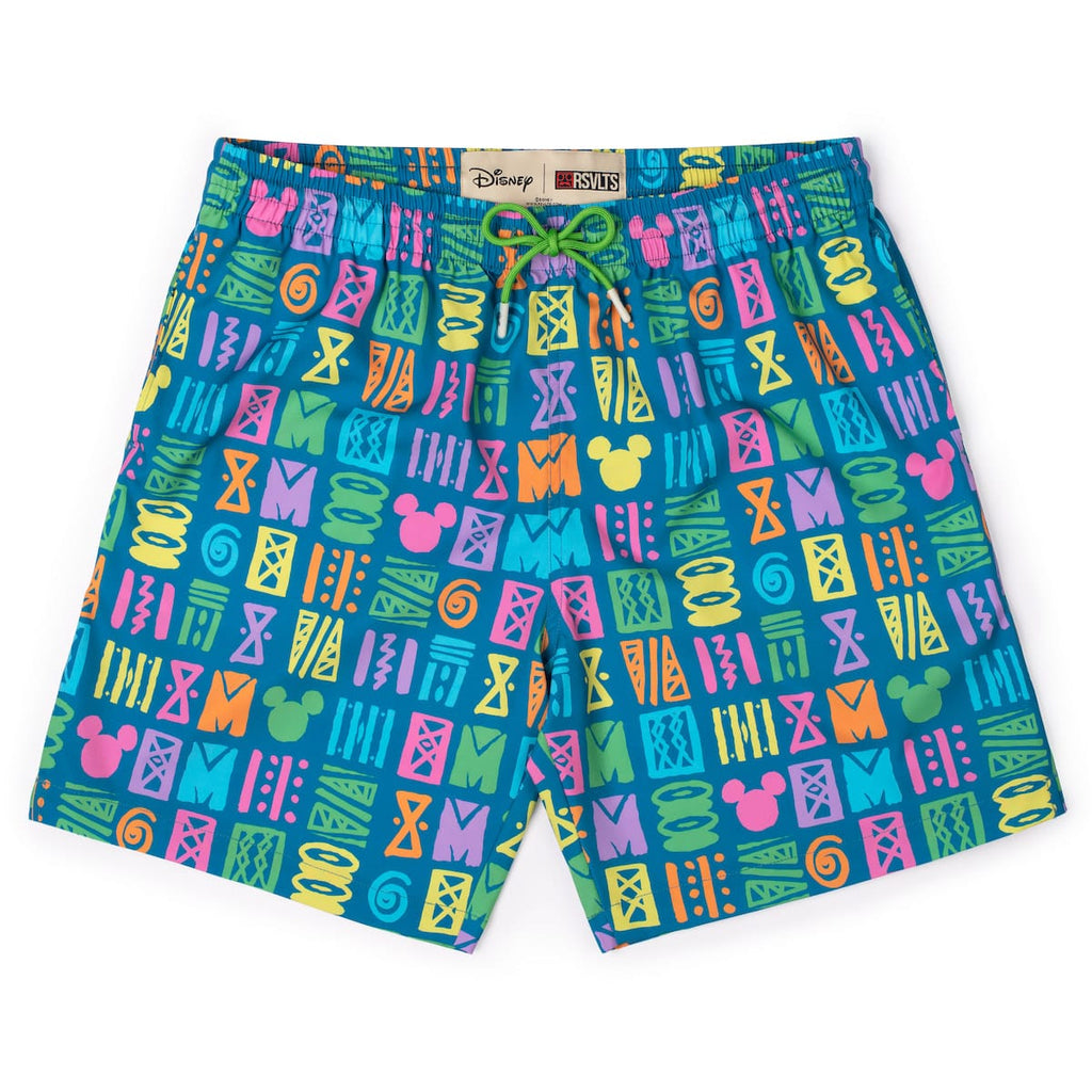 RSVLTS Mickey's Surfside Summer Hybrid Shorts in Blue — front view