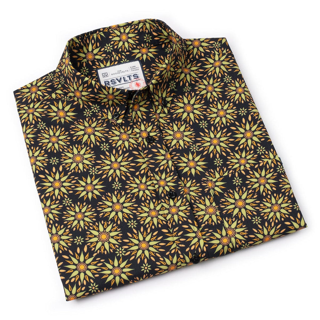 RSVLTS Solaris KUNUFLEX Short Sleeve Shirt in Black — detail 8