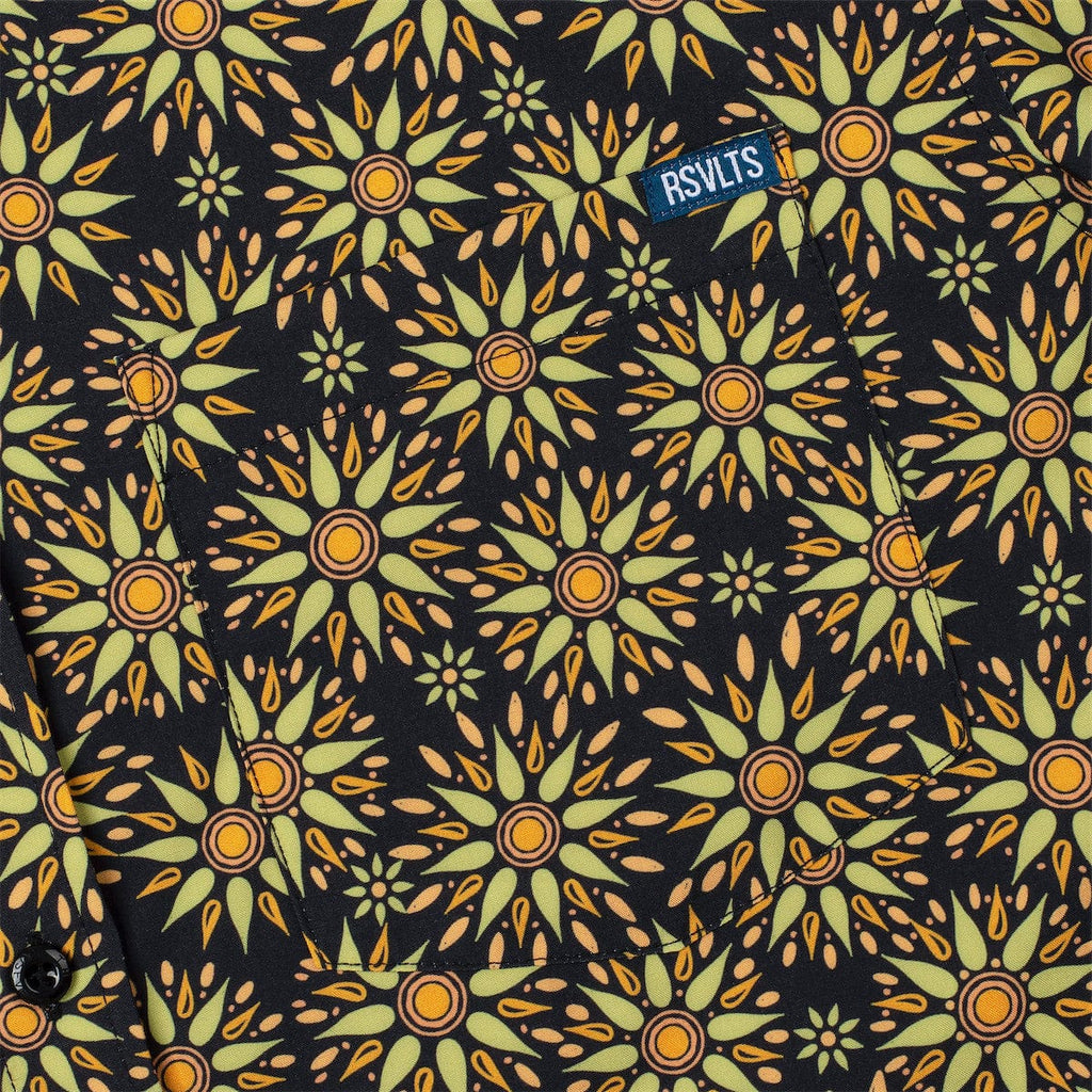 RSVLTS Solaris KUNUFLEX Short Sleeve Shirt in Black — detail 4