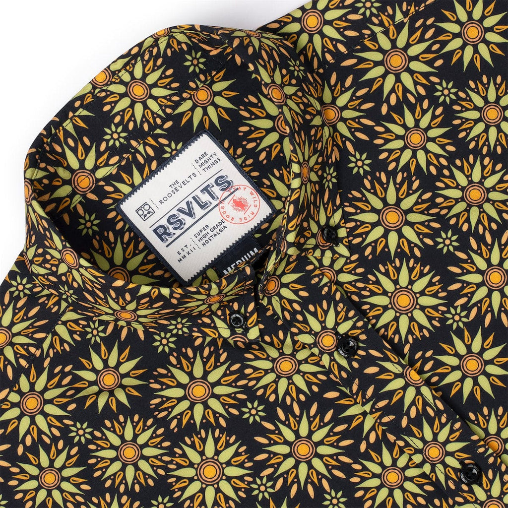 RSVLTS Solaris KUNUFLEX Short Sleeve Shirt in Black — detail 6