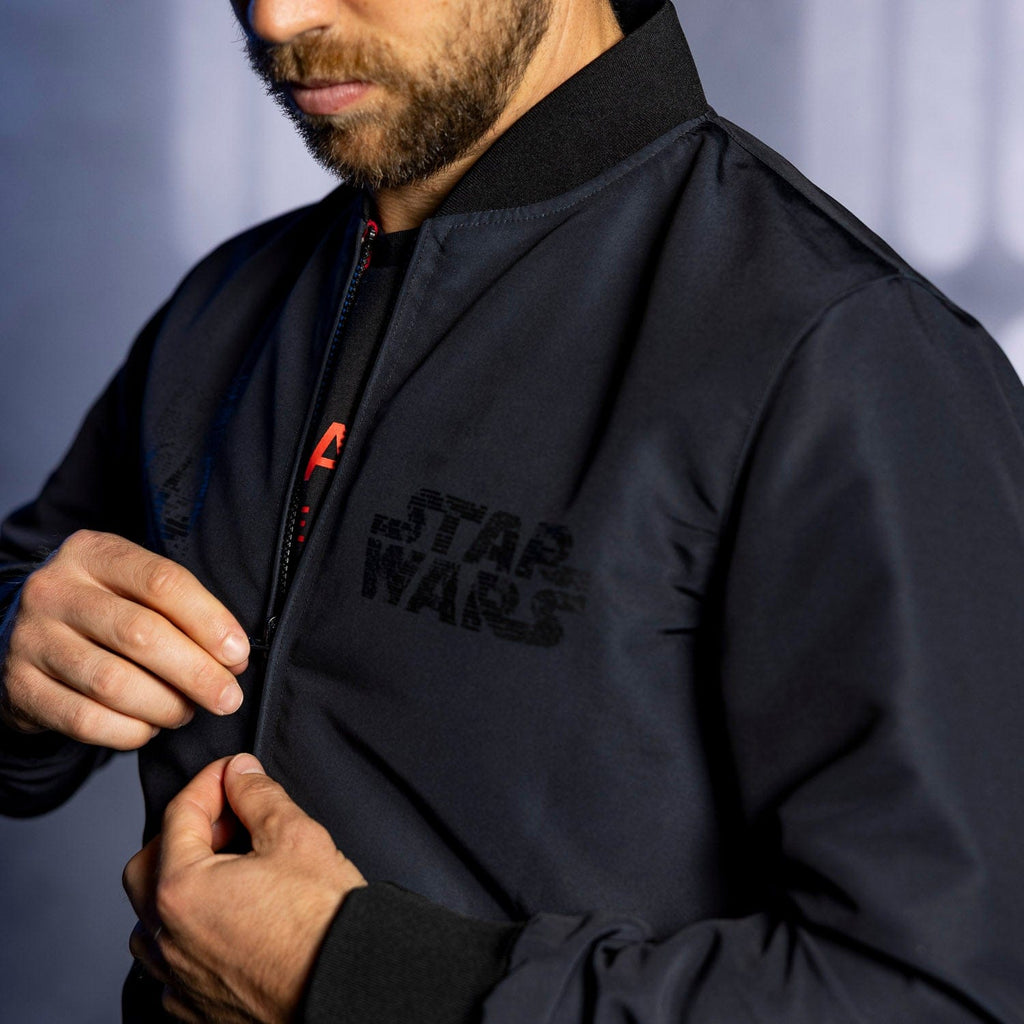 RSVLTS Redacted Rebel Reversible Bomber Jacket in Black — detail 13