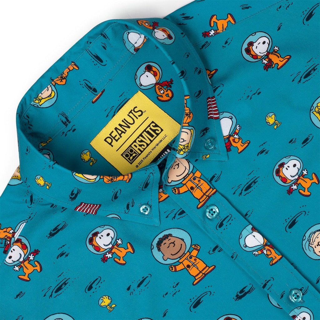 RSVLTS Astro 'Nuts KUNUFLEX Short Sleeve Shirt in Blue — detail 6