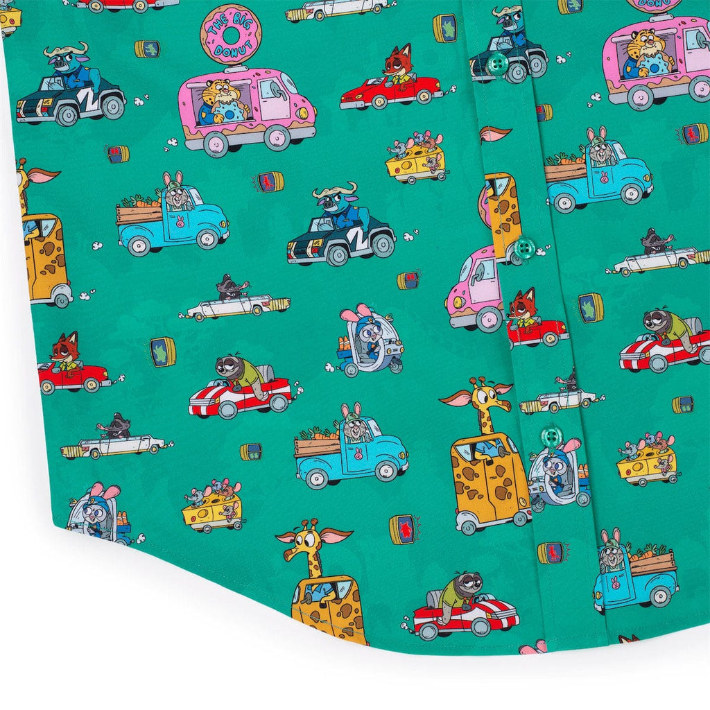 RSVLTS Zoom-topia KUNUFLEX Short Sleeve Shirt in Green — detail 9