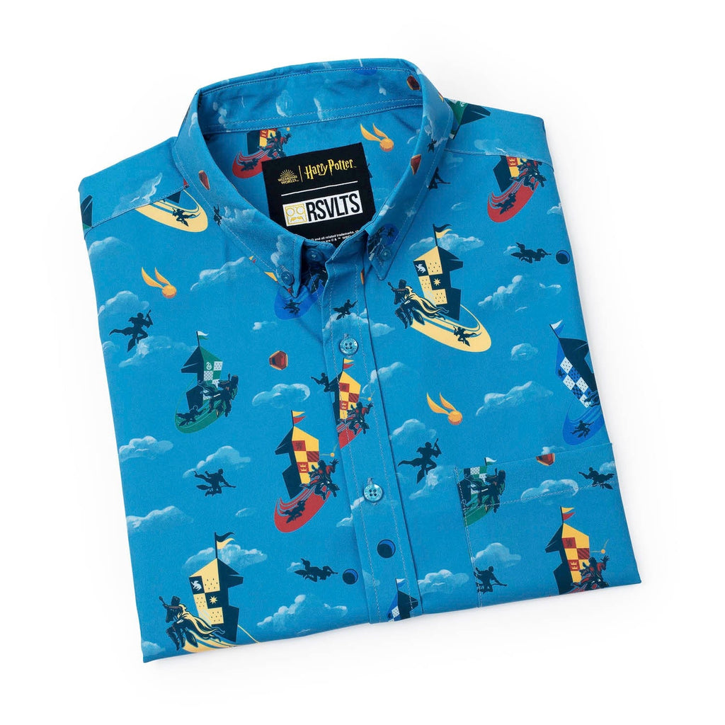 RSVLTS Bludger, Quaffle, Snitch KUNUFLEX Short Sleeve Shirt in Blue — detail 12