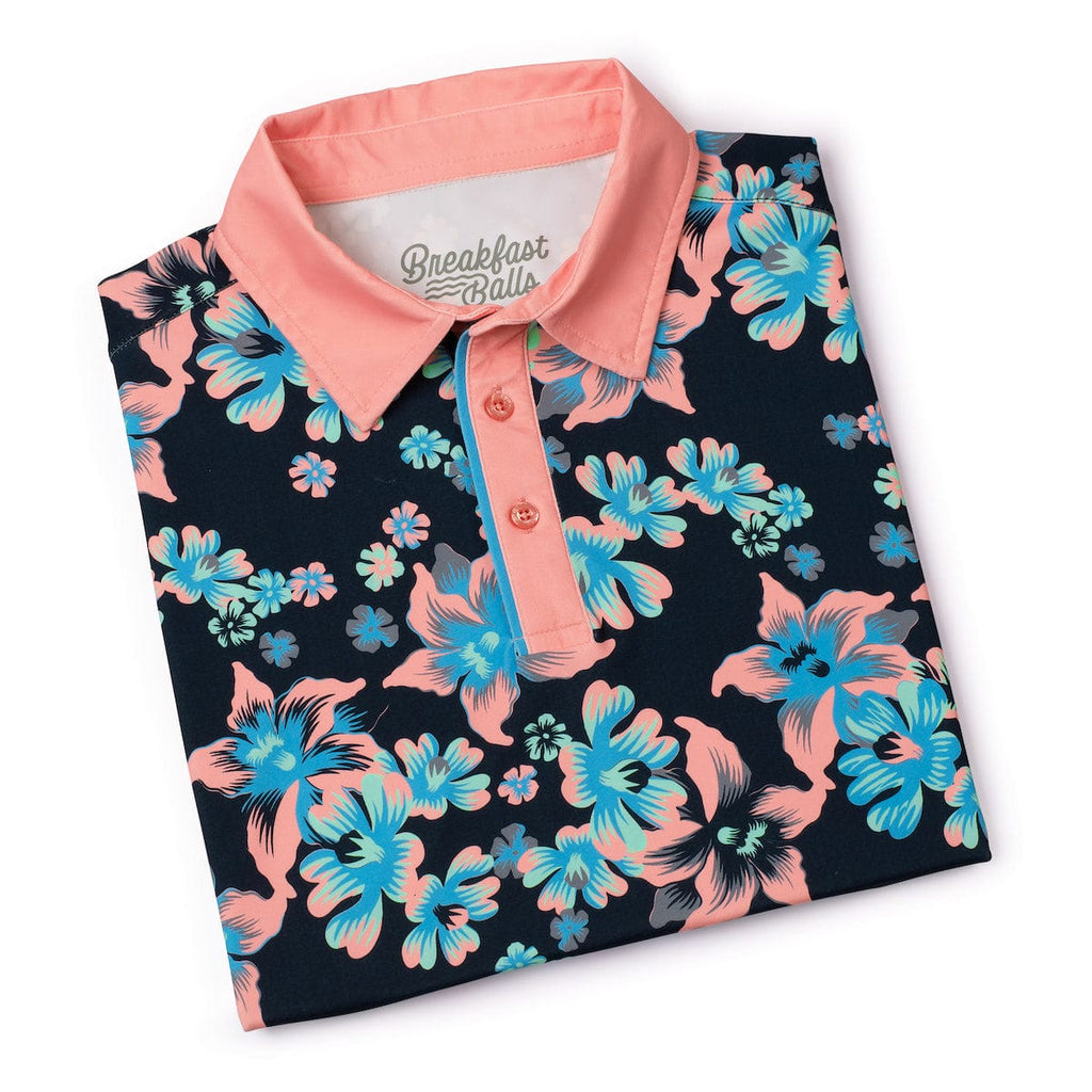 RSVLTS Midnight Bloom All-Day Polo in Black — detail 5