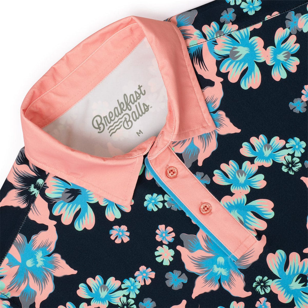RSVLTS Midnight Bloom All-Day Polo in Black — detail 7
