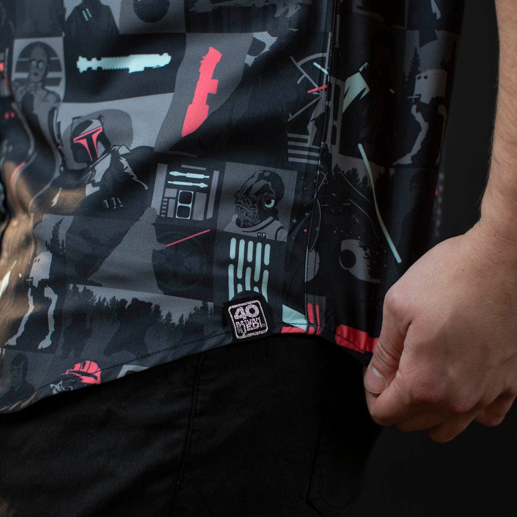 RSVLTS Trilogy’s End KUNUFLEX Short Sleeve Shirt in Black — detail 9