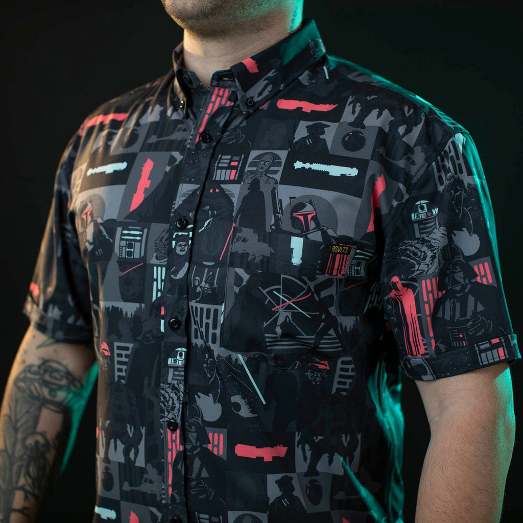RSVLTS Trilogy’s End KUNUFLEX Short Sleeve Shirt in Black — detail 8