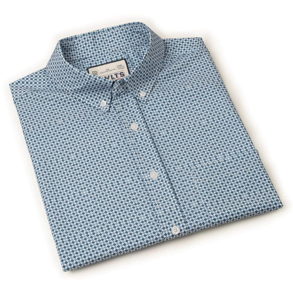 RSVLTS The Royal KUNUFLEX Short Sleeve Shirt in Blue — detail 9