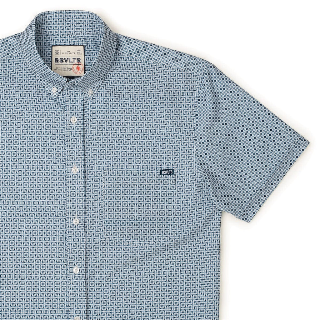 RSVLTS The Royal KUNUFLEX Short Sleeve Shirt in Blue — detail 3