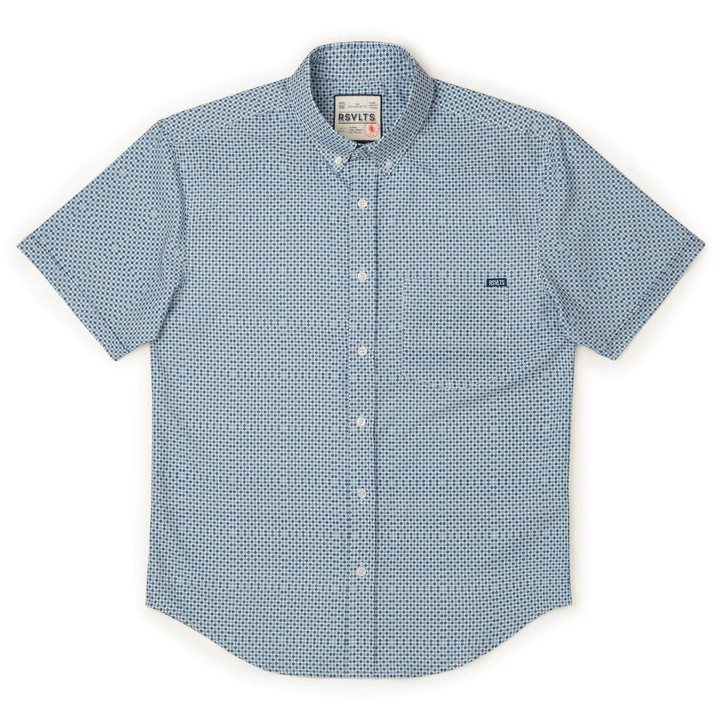 RSVLTS The Royal KUNUFLEX Short Sleeve Shirt in Blue — detail 6