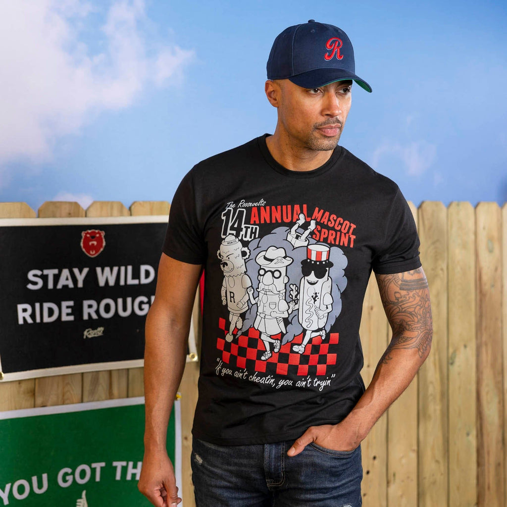 RSVLTS 14th Annual Mascot Sprint Crewneck Tee in Black — detail 3