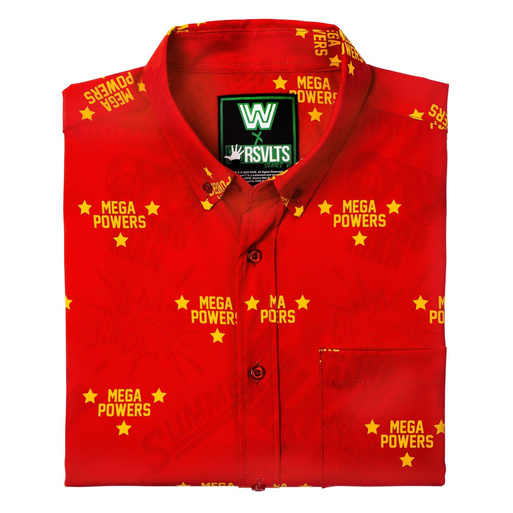 RSVLTS Mega Powers KUNUFLEX Short Sleeve Shirt in Orange — detail 8