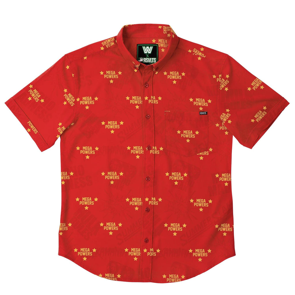 RSVLTS Mega Powers KUNUFLEX Short Sleeve Shirt in Orange — detail 4