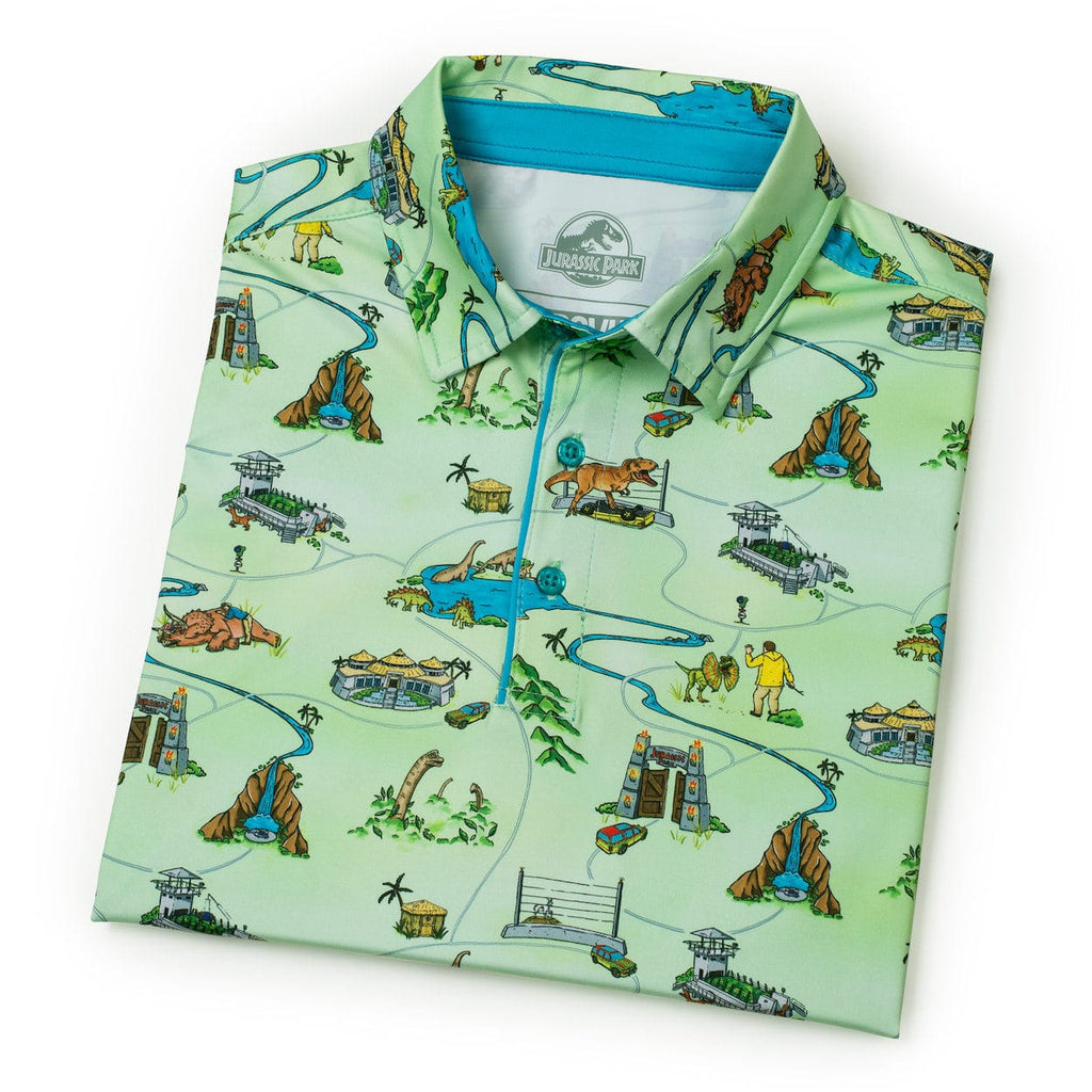 RSVLTS Park Map All-Day Polo in Green — detail 9