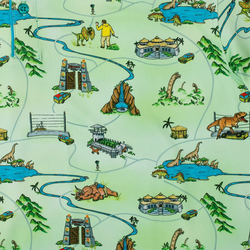 RSVLTS Park Map All-Day Polo in Green — detail 6